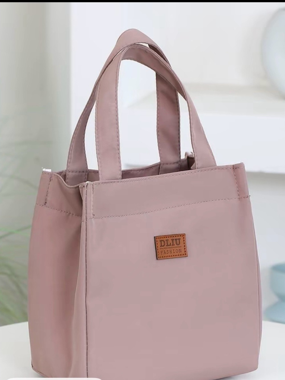Women's Pink Tote Lunch Insulated Purse Bag
